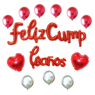 China Decoration Hot-selling Foil Balloon Spanish Letter Balloon For Party Wedding Birthday Balloon Set for sale