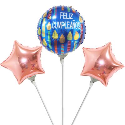 China Decoration Happy Newcomer Birthday Round Party Decoration Inflatable Foil Helium Balloons for sale