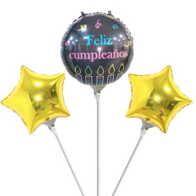 China Decoration Happy Birthday Round Shaped Foil Balloon Merry Christmas Balloon for sale