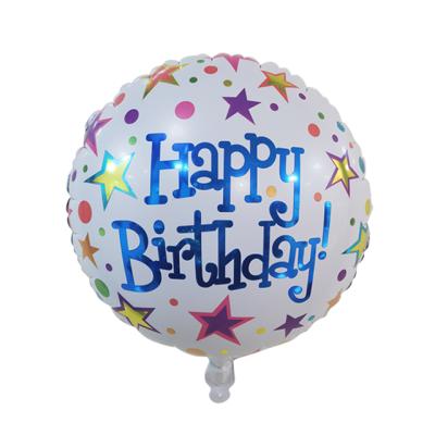 China Decoration New Arrival Happy Birthday Party For Party Decoration Round Shape Foil Helium Balloons for sale