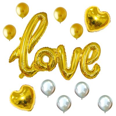 China Decoration Balloons Letter Gold Foil Balloon Happy Birthday Decoration Birthday Party Love Decor for sale