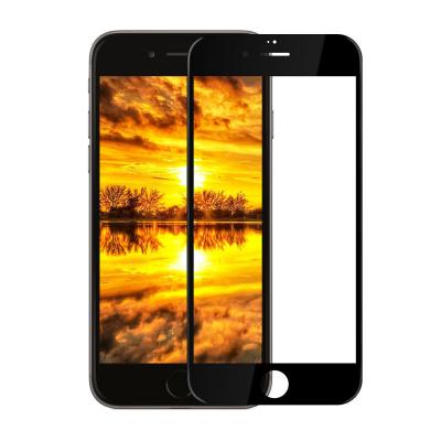 China 3D silkprint Full Cover Tempered Glass Screen Protector For  iPhone 6/6sBlack for sale