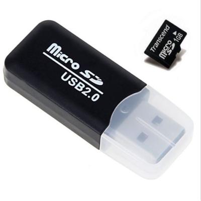 중국 USB 1.1와 호환이 되는 고속 USB 2.0 휴대폰 카드 판독기 검정 판매용