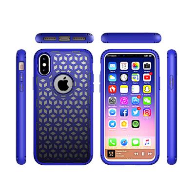 중국 Gradient Dissipation 2 in 1 Mobile Phone  Protective  Cover Case for iPhone 8 판매용