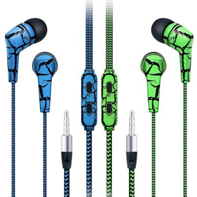 중국 Nylon Braided in ear Earphones with Microphone Control  Button headset 판매용