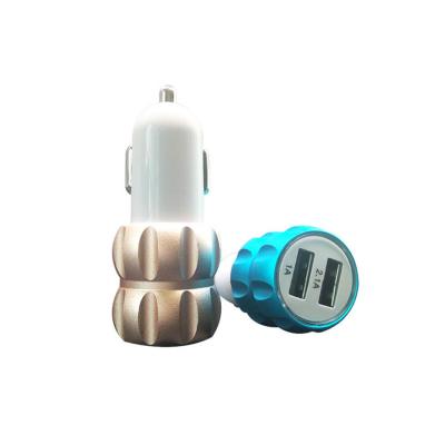 China Mini Cell Phone Chargers , 5V 3.1A USB Dual Car Charger for Mobile Phone for sale