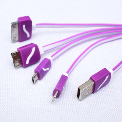 China 4 en 1 cable rápido del teléfono móvil del conector USB de los datos del cargador para Samsung/Huawei/Iphone en venta