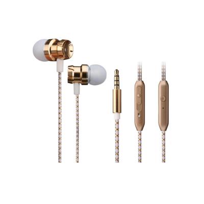 China Durable Cell Phone Earpiece , Bass Stereo In Ear Metal Mobile Phone Earphone With Mic for sale