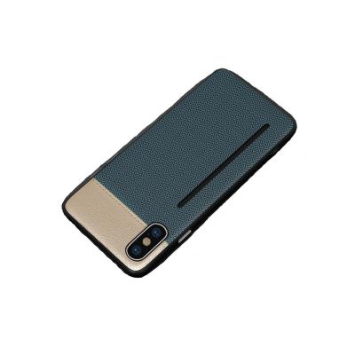 China Metal Button Skin Card Slot Leather Mobile Phone Case For IPhone And Samsung for sale