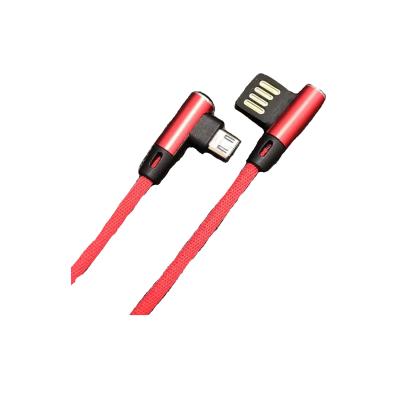 China Línea lateral doble cable de la tela del USB 2,0 de datos de carga para V8 e IPhone en venta