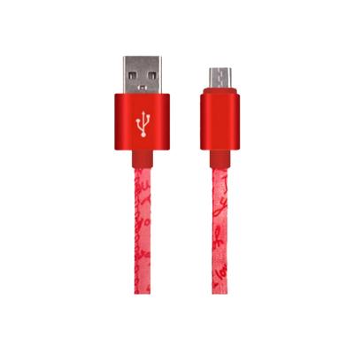 China Durable Smooth Leather Smartphone Charger Cable With Logo Printed for sale