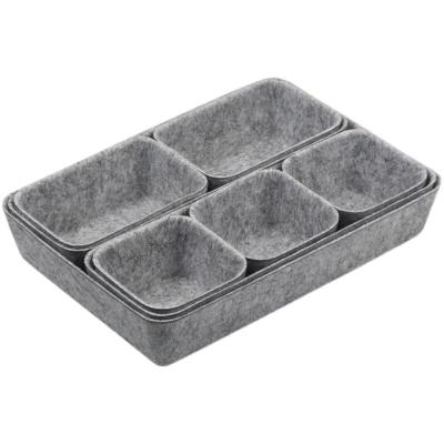 China Durable High Intensity Durablility Whole Shaped Felt Storage Bin For Table Organizer for sale