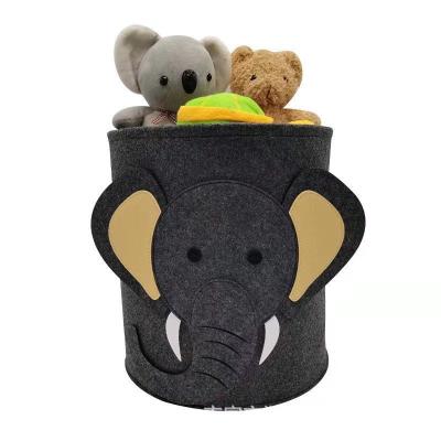 China Viable Cute Animal Baby Felt Toy Storage Organizer Baskets for sale