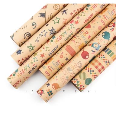 China Gift & Craft Holiday Birthday Gift Wrapping Paper Roll Gift Wrapping Paper Wholesale Set for sale