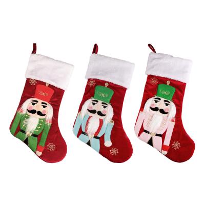 China Christmast Ornament Socks Wholesale Kids Christmas Candy Bags Christmas Gift Socks for sale