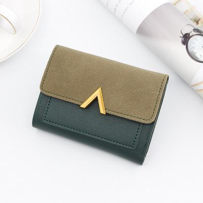 China Madame The New Korean version of the simple women's short student's pocket bag handmade leather wallet for sale