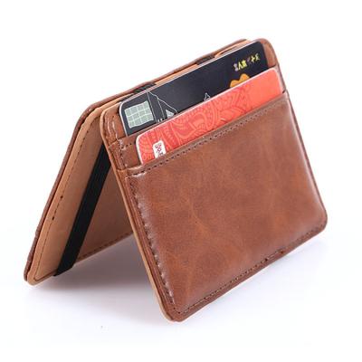 China Magic Wallet CUIKCA MW1003 Colorful PU Leather Magic Wallets Mini Creative Design Card Holder Magic Wallet Men For Men for sale