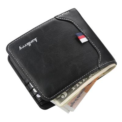 China No BW4024 Hot Sale BW4024 Men's Short Wallet Transverse Ultra-thin Short Vintage Open Wallet Card Holder for sale