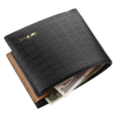 China BW4023 New Men's Crocodile Pattern Simple Retro Fashion Short Wallet No Card Wallet Creative Wholesale for sale