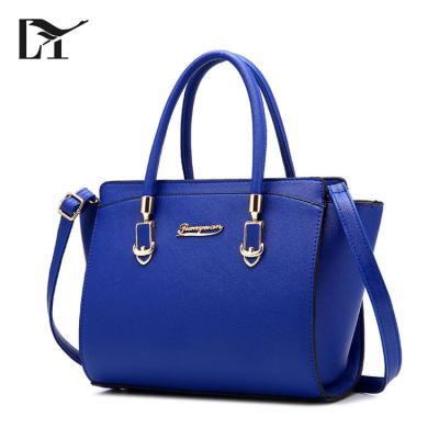 China 100% Aliexpress Eco-friendly 2018 Hot Sales Beautiful Blue Luxury Leather Handbag Women Handbag for sale