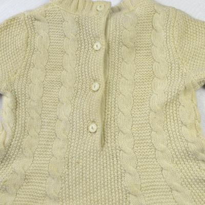 China 100% luxury cashmere knitted 7gg baby girl cable dress super soft girl dress sweater for sale