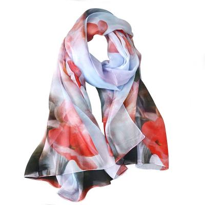 China 100% Silk Scarf Printed Fine and Smooth Women scarf for sale