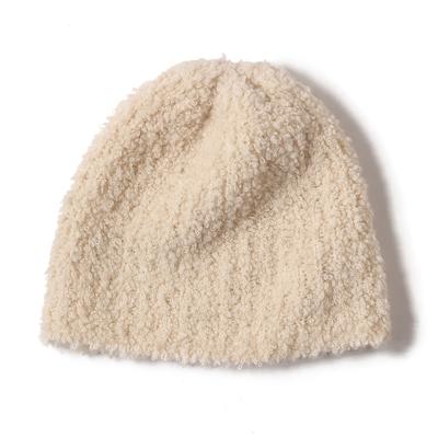 China Loop Yarn Women Winter Hat Cashmere with Spun Silk Knitted Hat for Ladies for sale