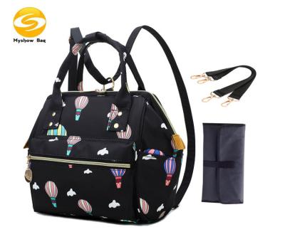 China Mini Backpack Factory Price Diaper Bag Tote Satchel Diaper Messenger Bag for Mom and Girls, Waterproof Nylon Diaper Backpack for sale