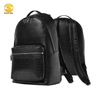 China Low MOQ anti-theft vegan leather backpack for men, business laptop backpack college leather daypack for men, travel bag backpack for business for sale