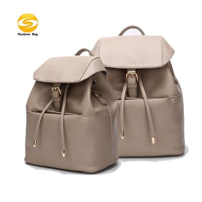 China Low MOQ PU Leather Women Girls Ladies Shoulder Bag Waterproof Stylish Backpack Backpack Travel Bag, 2019 New Design College Backpack for sale