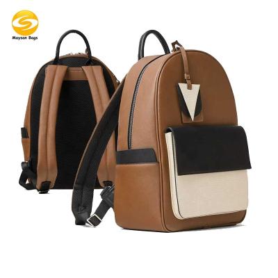 China Anti Theft Faux Leather Business Backpack, Anti Theft Daily College Backpack For Men, Low MOQ Customize To Make PU Leather Computer Backpack portable for sale