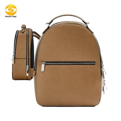 China Anti-theft Vegan Leather Backpack for Men Travel College Business Waterproof PU Leather Backpack for iPad, Low MOQ Mini Travel Backpack for sale