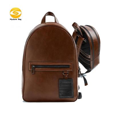 China Anti Theft Business 15.6inch PU Leather Anti Theft Laptop Backpack for Men, Laptop and Tablet Travel Business Backpack, BAS bookbag d university of MOQ for sale