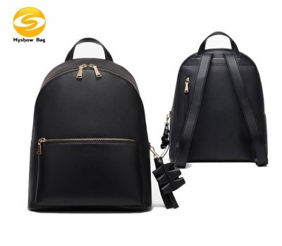 China Waterproof Leather Laptop Backpack Bookbag College School Backpack Cute Stylish PU College Daypack for sale