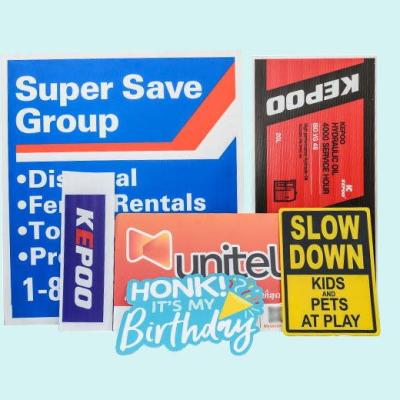 China Moisture Proof UV Printing Factory Sale Corrugated Plastic Sheet Polypropylene Advertising Signs for sale