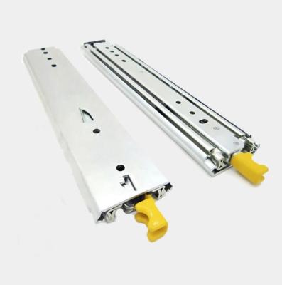 China With Ball Bearing 76mm Modern Width Extension Locking Device Drawer Slide Rail Heavy Duty Full/Without Lock Function for sale