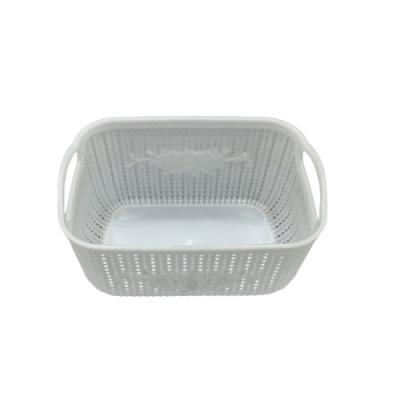 China Pp Modern Plastic Wicker Storage Basket Bathroom Laundry Storage Basket Plastic Laundry Baskets with handles for sale