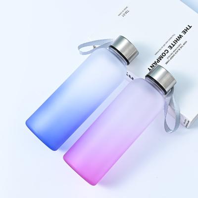 China Sustainable Plastic Water Bottle With Lid Portable Outdoor Drinking Water Bottle for sale