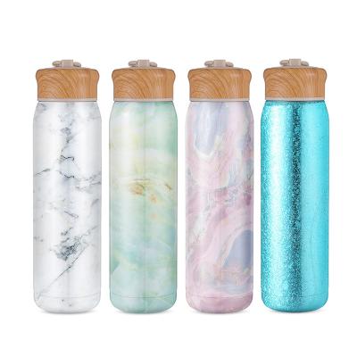 China Laser Printing Eco Friendly 16oz BPA Free Double Wall Vacuum Insulated Sustainable Recycled Stainless Steel Water Bottles for sale