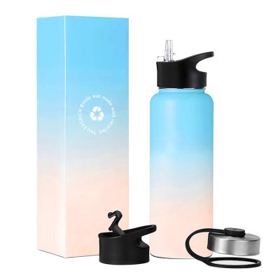 China Sustainable Interesting Eco Friendly Recycled Double Wall Stainless Steel Vacuum Insulated Water Bottle for sale