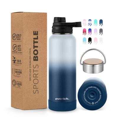 China Sustainable 32oz 40oz Eco-friendly big mouth stainless steel water bottle with lid bicycle sport recyclable BPA free for sale