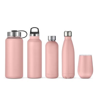 China Sustainable Small Mouth Double Wall 304 Recycled Stainless Steel Vacuum With Lid Stainless Water Bottle Customized Design Available for sale