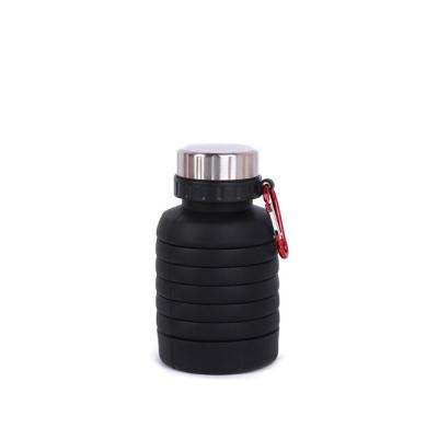 China 600ml Sustainable Outdoor Collapsible Water Cup Silicone Expanding Travel Sports Bottle Cup Portable for sale