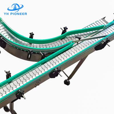 China Bottle Conveyor Diverter Systems With Side Chain Plate For Bottle Lane Sorting for sale