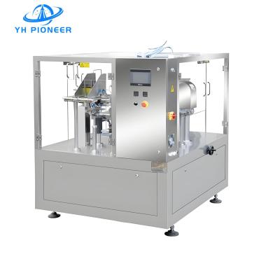 China 3KW Flexible Rotary Bag Feeding Packing Machine With 65-400mm Bag Length for sale