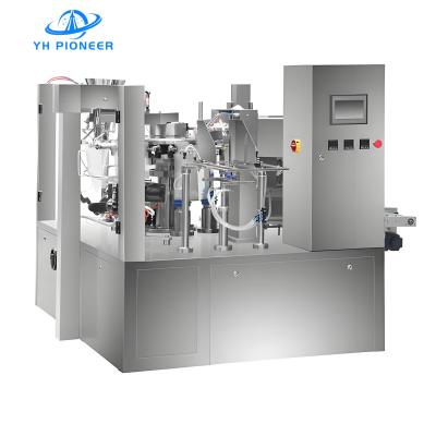 China Flexible Rotary Pouch Packing Machine with Stainless Steel Contact Parts for Coffee, Flour, and Dried Fruit for sale