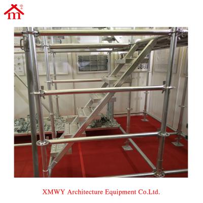 China Exterior Frame Clambing Metal Stairs Skid Resistance Steel Scaffolding Ladders With Hooks for sale