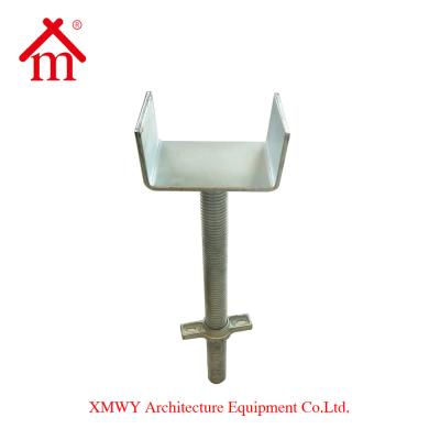 China High Safety Performance Adjustable Screw Solid / Jack Base / Scaffold Jack Galvanized Hollow U Head for sale