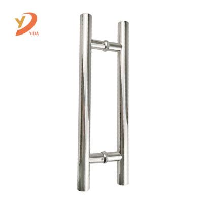 China Supplier 304 Stainless Steel Double Door Square Glass Door Handle Modern Chinese Side Pull Handle for sale