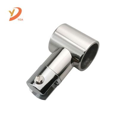 China Easy to install and durable wholesale price shower room round tube corner connector stainless steel glass pipe connector for sale